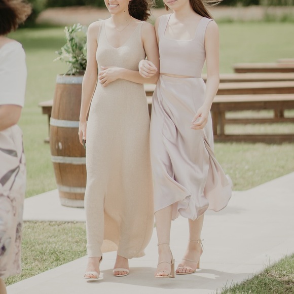 Beige Silk blend knitted dress - Picture 2 of 2